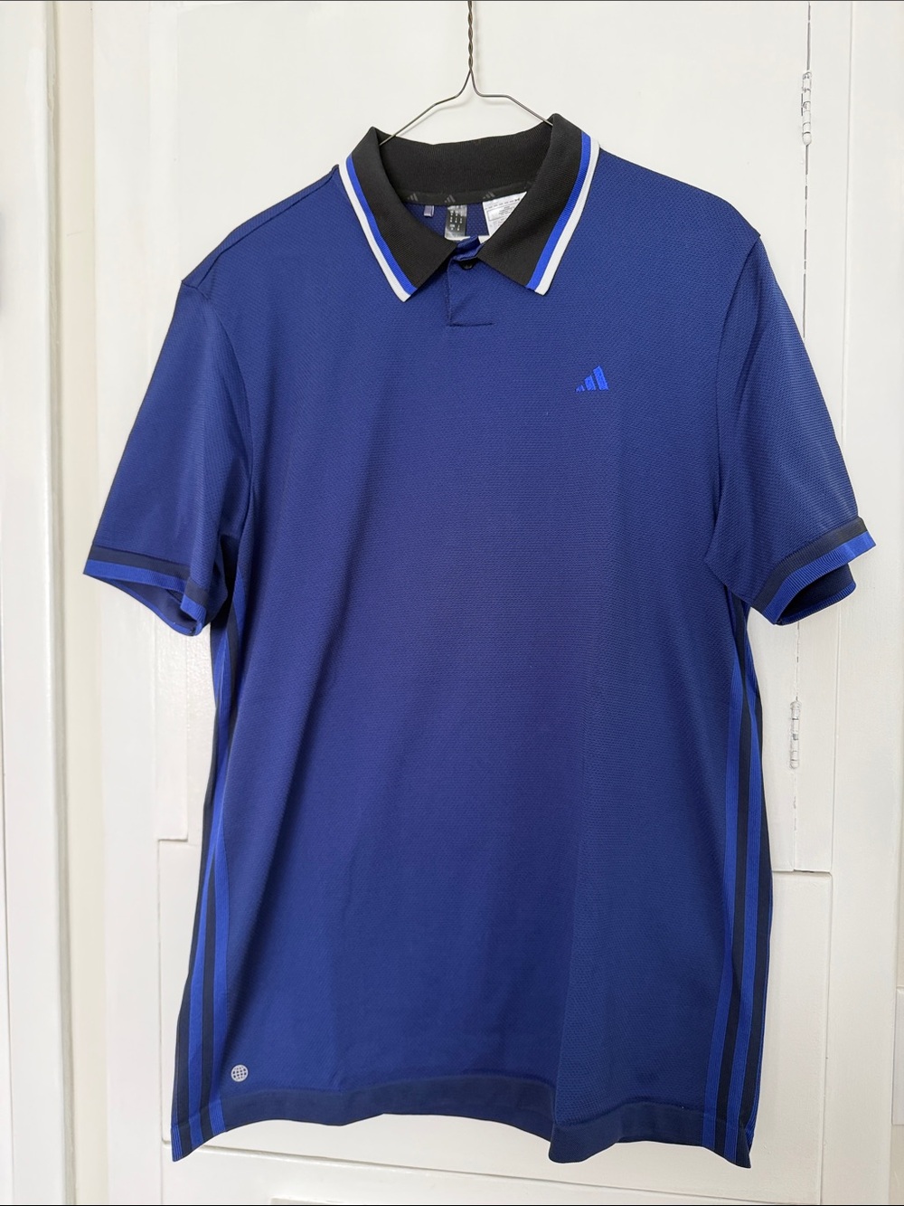 adidas Men’s Royal Blue Polo with Black Contrast Collar